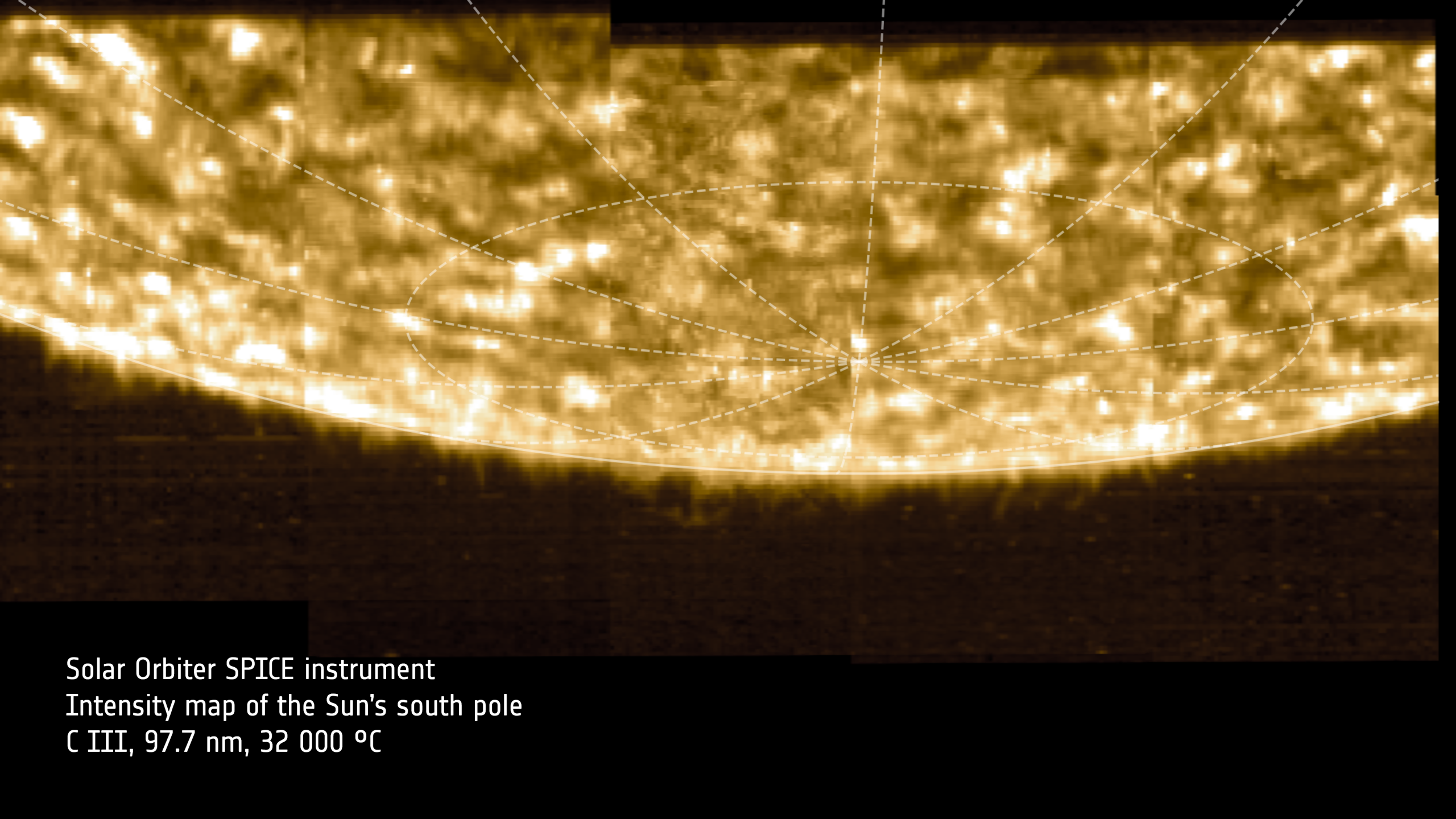 intensity map of the Sun's south pole