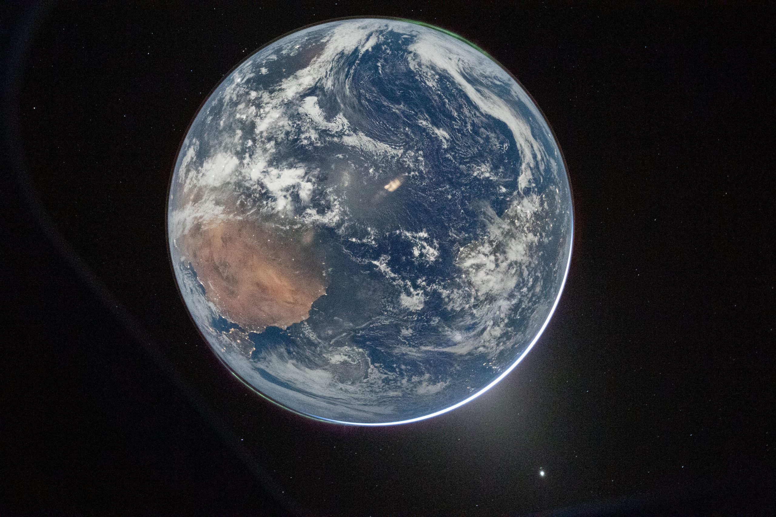 Full Earth view from Orion spacecraft Artemis II NASA