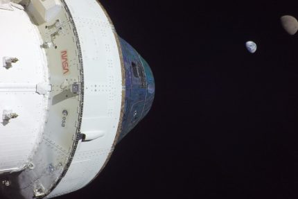 Orion spacecraft Earth Moon Artemis mission NASA ESA
