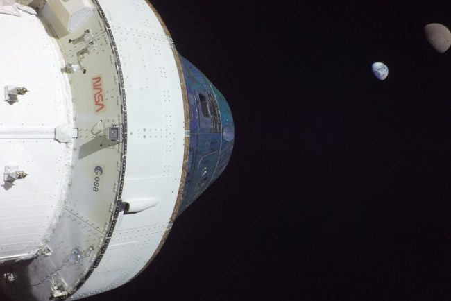 Orion spacecraft Earth Moon Artemis mission NASA ESA