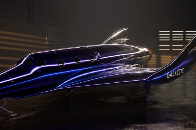 Virgin Galactic Delta SpaceShip concept for suborbital space tourism flights starting 2026