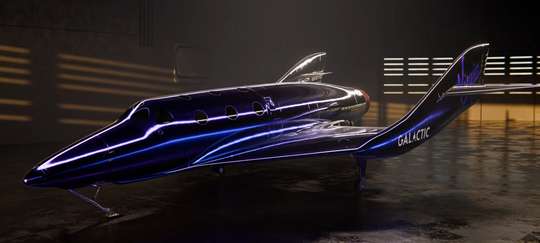 Virgin Galactic Delta SpaceShip concept for suborbital space tourism flights starting 2026